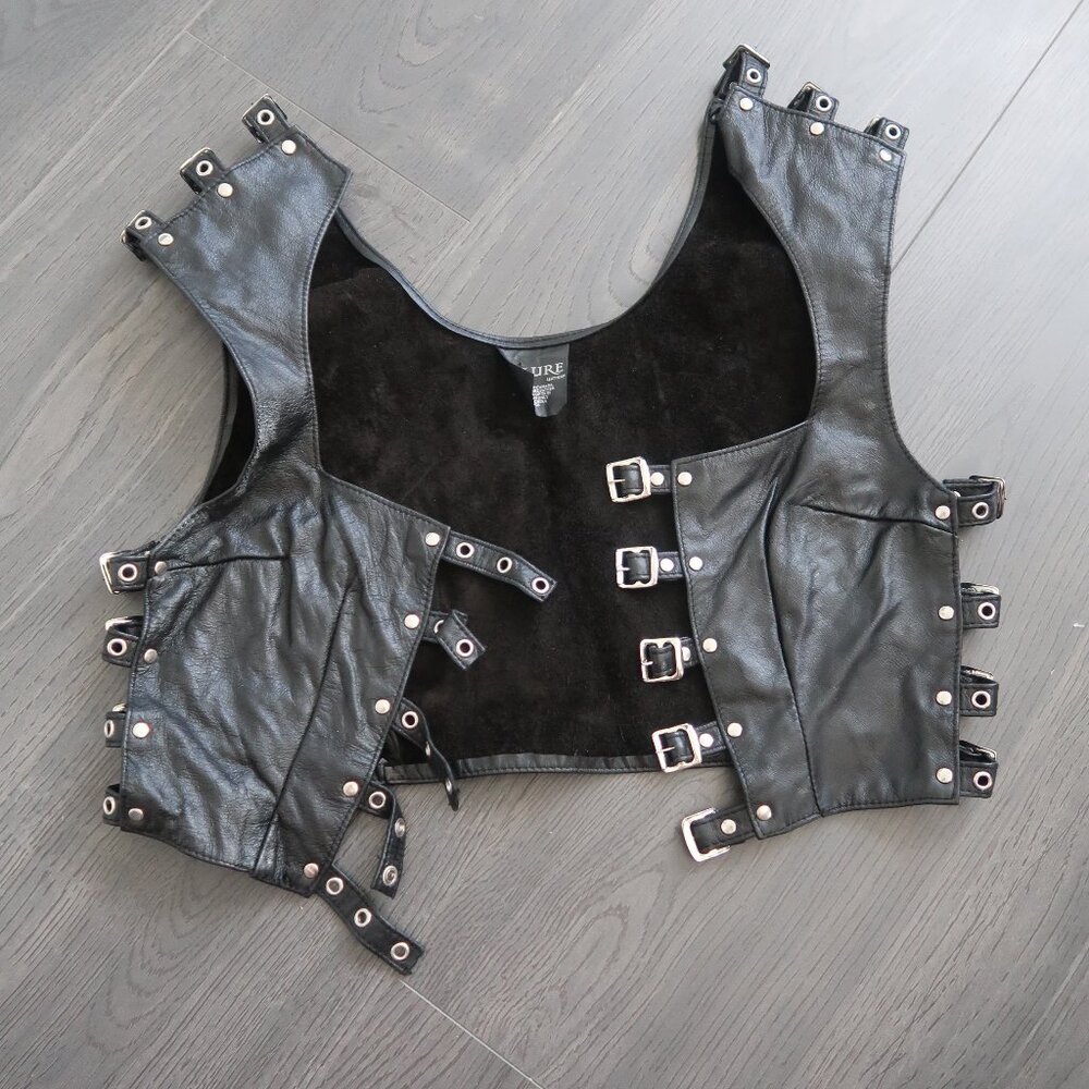 Leather Buckle Vest